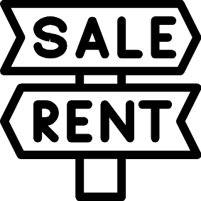 Miete-Verkauf-Schild